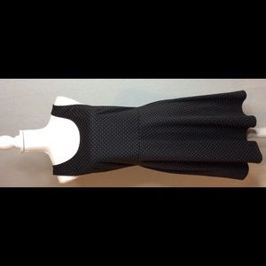 H&M Black Polka Dot Sleeveless Midi Dress